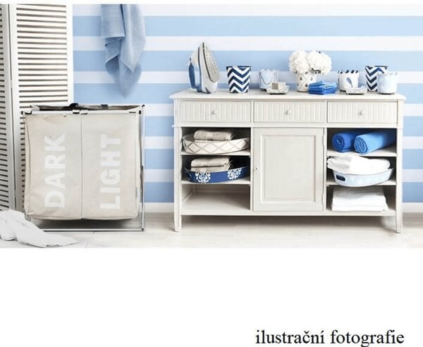 Kondela Látkový kôš na bielizeň, sivobéžová, LAUNDRY TYP 1