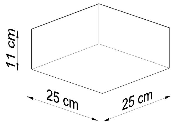 Stropné svietidlo Horus, 1x sivé plastové tienidlo, (biely plast), (25 cm)