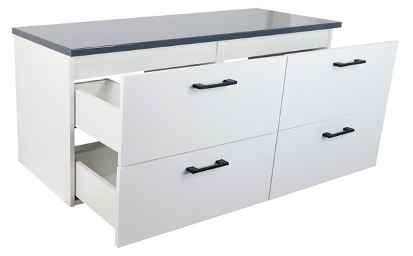 Comodo Kúpeľňová skrinka pod doskové umývadlo Agria NEW W 120-HD - biela/antracit
