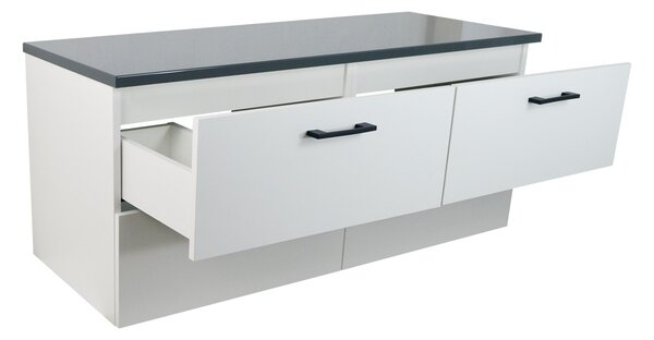 Comodo Kúpeľňová skrinka pod doskové umývadlo Agria NEW W 120-HD - biela/antracit