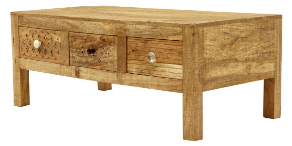 Konferenčný stolík Manu 110x45x60 indický masív mango