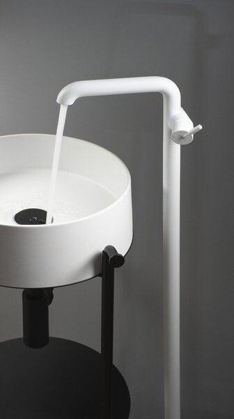 Deante Umývadlo na dosku Silia ø36 cm - CQS AU4S, granit, alabaster