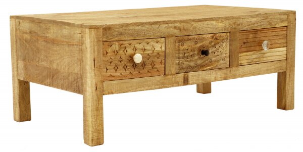 Konferenčný stolík Manu 110x45x60 indický masív mango