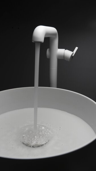 Deante Umývadlo na dosku Silia ø36 cm - CQS AU4S, granit, alabaster