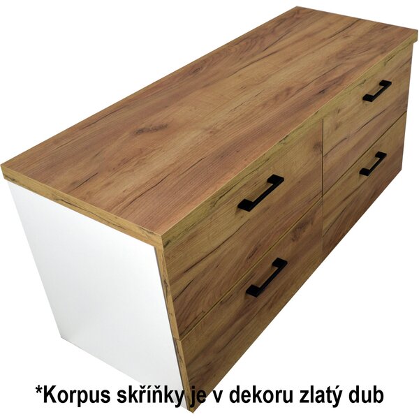 Comodo Kúpeľňová skrinka pod doskové umývadlo Agria GO 120-HD - zlatý dub/zlatý dub