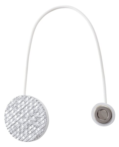 SADA 2KS DEKORAČNÁ SPONA NA ZÁVES LUMEA S MAGNETOM 5 X 14 CM STRIEBORNÁ