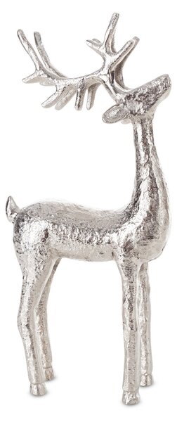 VIANOČNÁ SOŠKA DEER 39CM STRIEBORNÁ