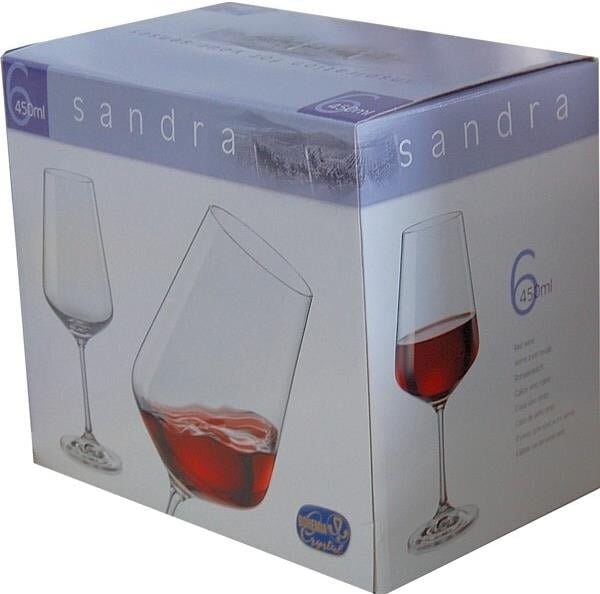 BOHEMIA SANDRA POHÁR NA ČERVENÉ VÍNO 450ML SADA 6KS