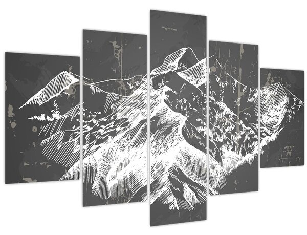 Obraz - Ilustrácie hôr (150x105 cm)