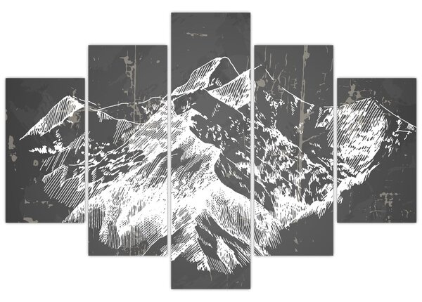 Obraz - Ilustrácie hôr (150x105 cm)