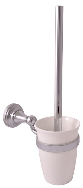 Slezák - RAV WC kefa, miska keramická MORAVA RETRO - MKA0500, Chróm