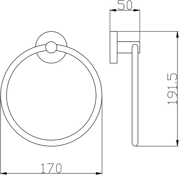 Slezák - RAV Kruh na uteráky COLORADO - COA0104SM, Stará mosadz (Bronz)