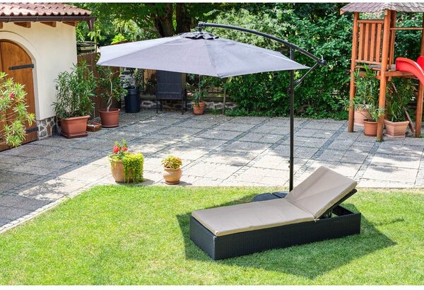 Čierny slnečník ø 300 cm Happy Sun – Essentials