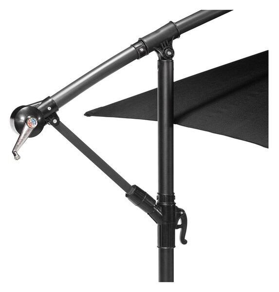 Čierny slnečník ø 300 cm Happy Sun – Essentials