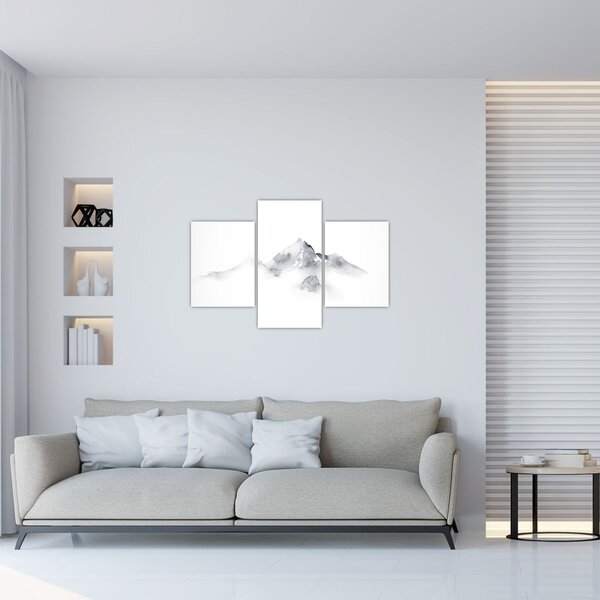 Obraz - Atramentová maľba hôr (90x60 cm)