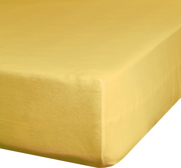 JERSEY PRESTIERADLO 90X200 CM, VÝŠKA 25 CM HORČICOVÉ