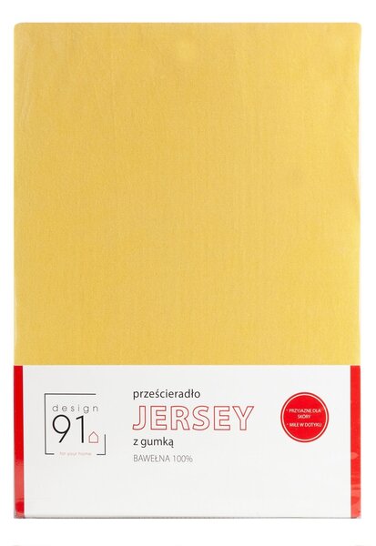 JERSEY PRESTIERADLO 90X200 CM, VÝŠKA 25 CM HORČICOVÉ