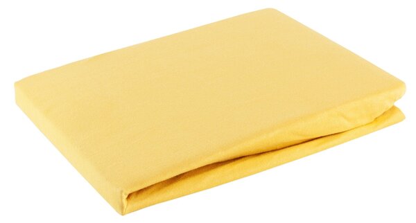 JERSEY PRESTIERADLO 90X200 CM, VÝŠKA 25 CM HORČICOVÉ