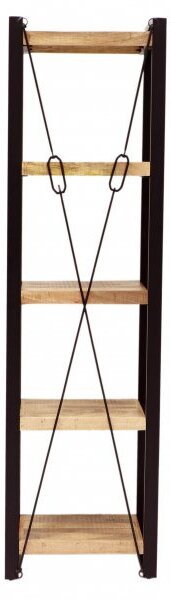 Knižnica Retro 60x200x35 indický masív mango