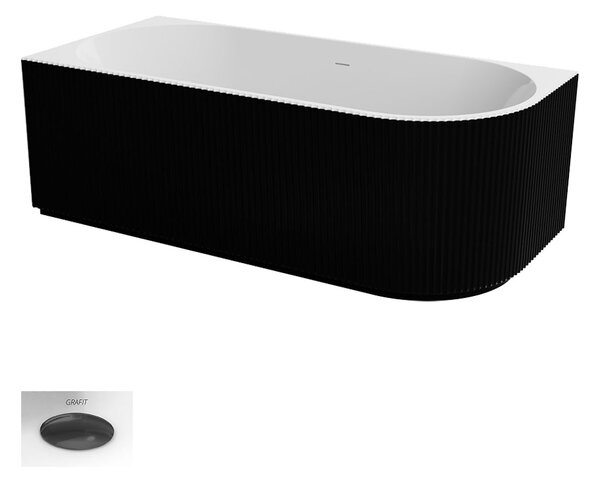 Besco Akrylátová voľne stojaca vaňa Denaya BW 150x75 (170x80) BESCO-Typ výpuste: Click-Clack so štrbinovým prepadom, chróm, BESCO-Rozmery: 150x75, BESCO-Orientácia: Ľavá