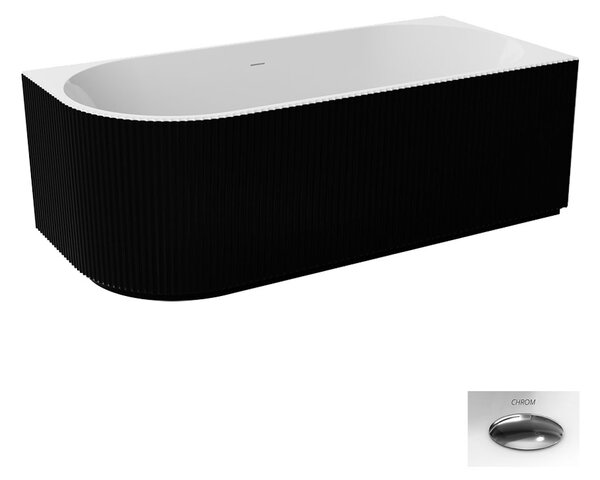 Besco Akrylátová voľne stojaca vaňa Denaya BW 150x75 (170x80) BESCO-Typ výpuste: Click-Clack so štrbinovým prepadom, chróm, BESCO-Rozmery: 150x75, BESCO-Orientácia: Ľavá