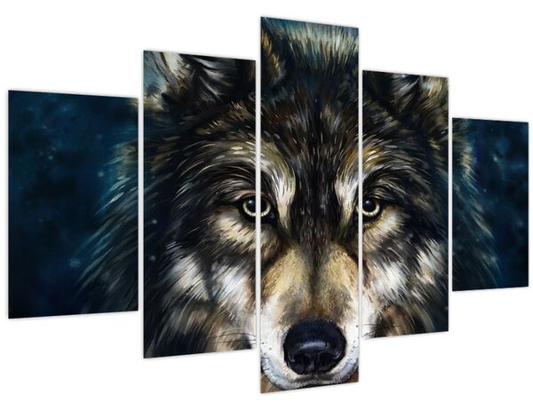 Obraz - Vlk (150x105 cm)