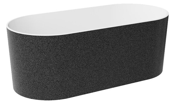 Besco Voľne stojaca vaňa z liateho mramoru Lova Glam 160x74 BESCO-Farba: Biela/zlatá
