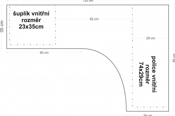 Písací stôl rohový Rami 130x76x85 indický masív palisander