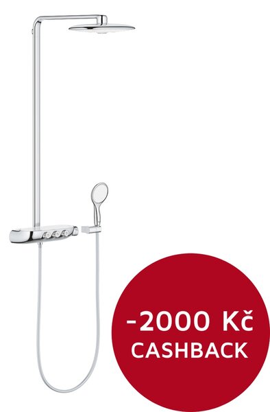 GROHE Rainshower System SmartControl DUO 360 - Sprchový systém s termostatom na stenu, biela/chróm 26250LS0