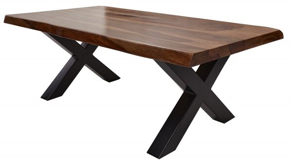 Dizajnový konferenčný stolík Argentinas X 110 cm sheesham