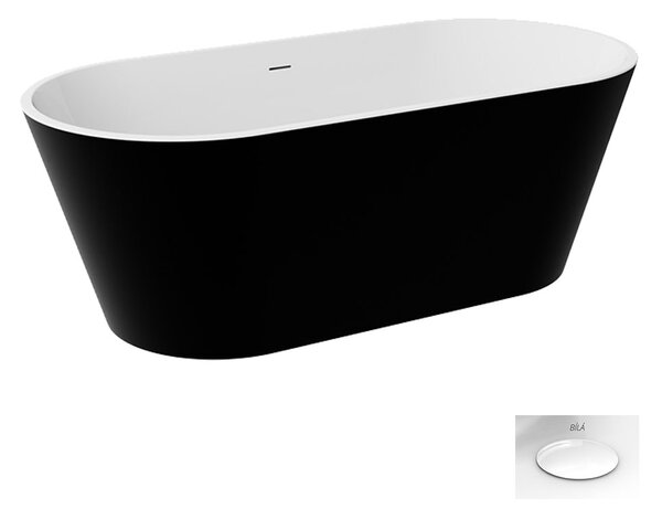 Besco Akrylátová voľne stojaca vaňa Deeva BW 150x75 (160x75, 170x80, 180x80) BESCO-Typ výpuste: Click-Clack so štrbinovým prepadom, chróm, BESCO-Rozmery: 150x75