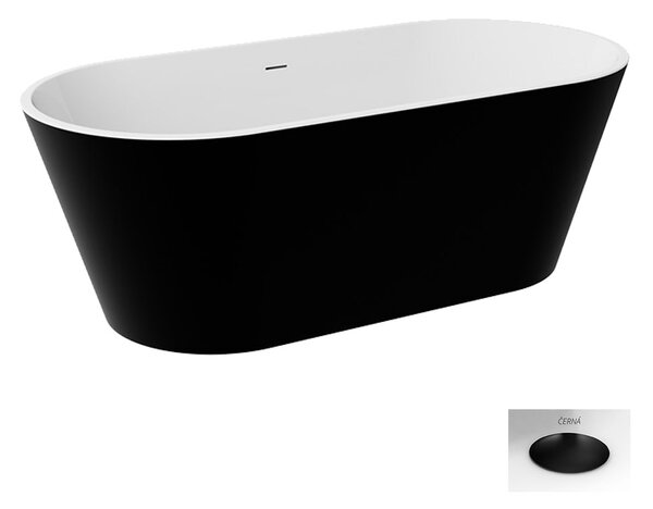 Besco Akrylátová voľne stojaca vaňa Deeva BW 150x75 (160x75, 170x80, 180x80) BESCO-Typ výpuste: Click-Clack so štrbinovým prepadom, chróm, BESCO-Rozmery: 150x75