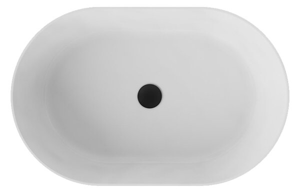 Besco Umývadlo na dosku z liateho mramoru Lova BW Matt UM D 53x34 cm