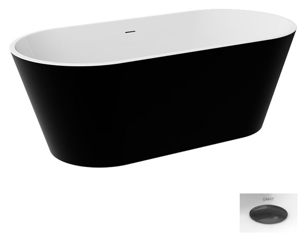 Besco Akrylátová voľne stojaca vaňa Deeva BW 150x75 (160x75, 170x80, 180x80) BESCO-Typ výpuste: Click-Clack so štrbinovým prepadom, chróm, BESCO-Rozmery: 150x75