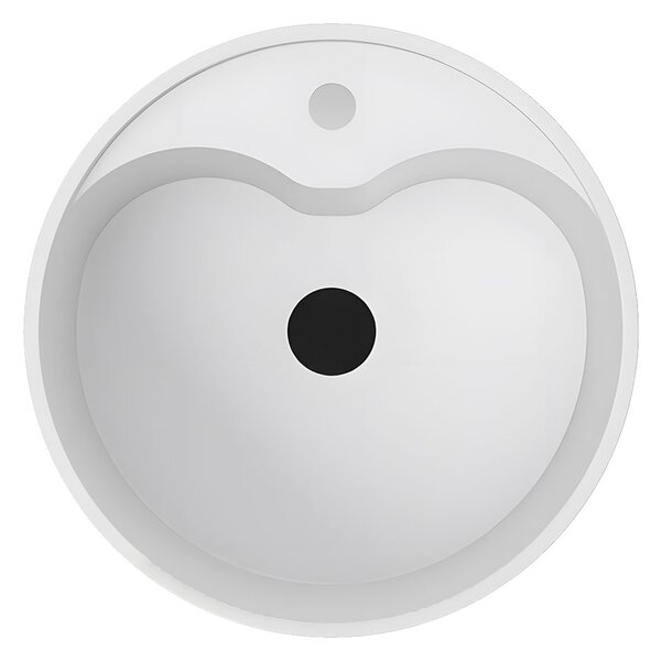 Besco Voľne stojace umývadlo z liateho mramoru Lumen Matt UM VS ø 45 cm BESCO-Typ výpuste: Click-Clack s prepadom, chróm