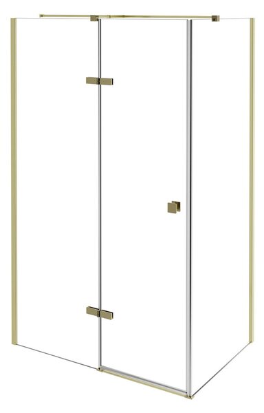 Besco Obdĺžnikový sprchový kút PIXA GOLD R 100x80 (100x90, 120x80, 120x90), výška 195 cm - bez vaničky BESCO-Rozmery: 100x80, BESCO-Orientácia: Ľavá