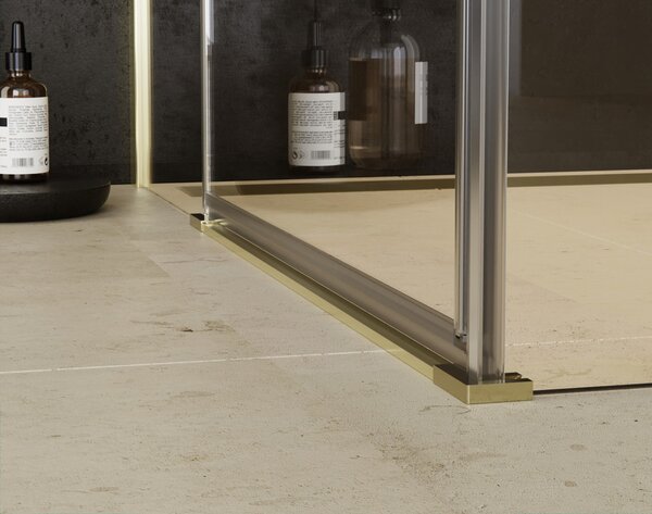 Besco Štvorcový sprchový kút PIXA GOLD SQ 90x90, výška 195 cm - bez vaničky BESCO-Orientácia: Ľavá