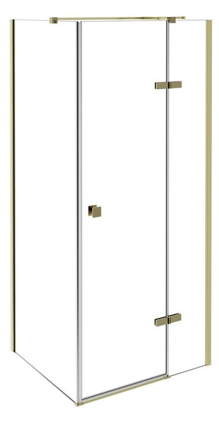 Besco Štvorcový sprchový kút PIXA GOLD SQ 90x90, výška 195 cm - bez vaničky BESCO-Orientácia: Ľavá