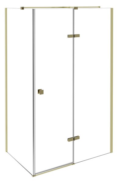 Besco Obdĺžnikový sprchový kút PIXA GOLD R 100x80 (100x90, 120x80, 120x90), výška 195 cm - bez vaničky BESCO-Rozmery: 100x80, BESCO-Orientácia: Ľavá