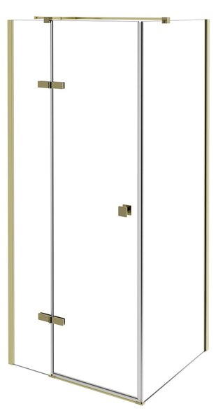 Besco Štvorcový sprchový kút PIXA GOLD SQ 90x90, výška 195 cm - bez vaničky BESCO-Orientácia: Ľavá