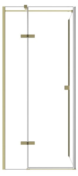 Besco Štvorcový sprchový kút PIXA GOLD SQ 90x90, výška 195 cm - bez vaničky BESCO-Orientácia: Ľavá