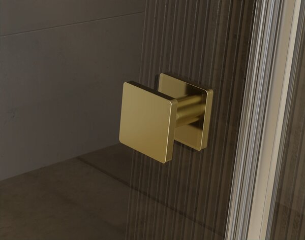 Besco Štvorcový sprchový kút PIXA GOLD SQ 90x90, výška 195 cm - bez vaničky BESCO-Orientácia: Ľavá