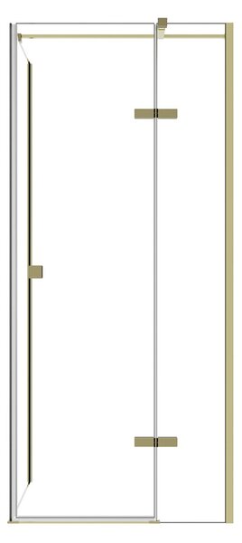 Besco Štvorcový sprchový kút PIXA GOLD SQ 90x90, výška 195 cm - bez vaničky BESCO-Orientácia: Ľavá