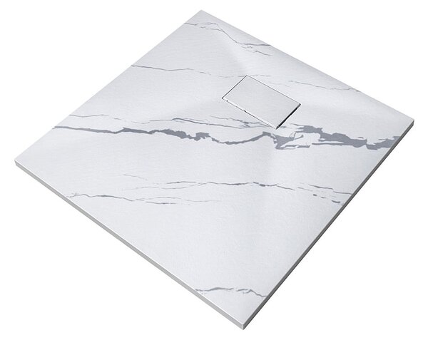 Besco Štvorcová sprchová vanička z SMC kompozitu VEXO MARBLE SQ 80x80 (90x90) BESCO-Rozmery: 80x80