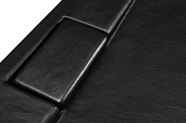 Besco Štvrťkruhový sprchový kút ZARYA BLACK HR 80x80 (90x90) + vanička AXIM SE čierna BESCO-Rozmery: 80x80