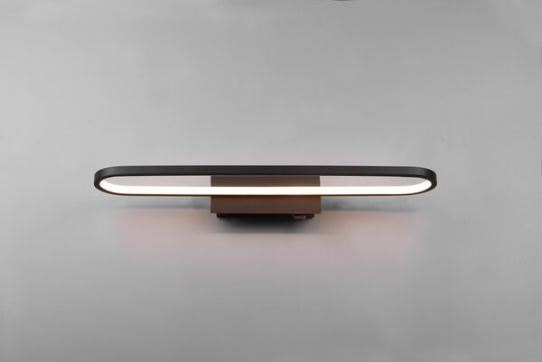 Trio 283779132 LED nástenné svietidlo Gianni 1x22W | 2700lm | 3000K | IP44 - vypínač na tele, čierna