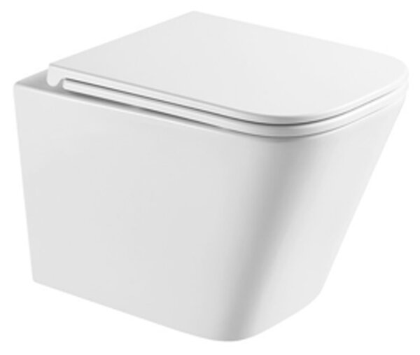 Hydroland Závesná WC misa so SoftClose sedadlom Feret, biela