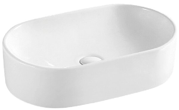 Hydroland Keramické umývadlo na dosku Kinga 52x33 cm, biele