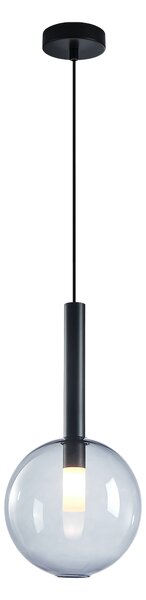 Závesné svietidlo Niko, 1x transparentné sklenené tienidlo, (fi 20cm), b