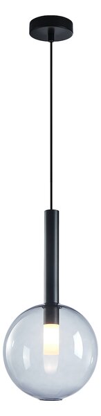 Závesné svietidlo Niko, 1x transparentné sklenené tienidlo, (fi 20cm), b